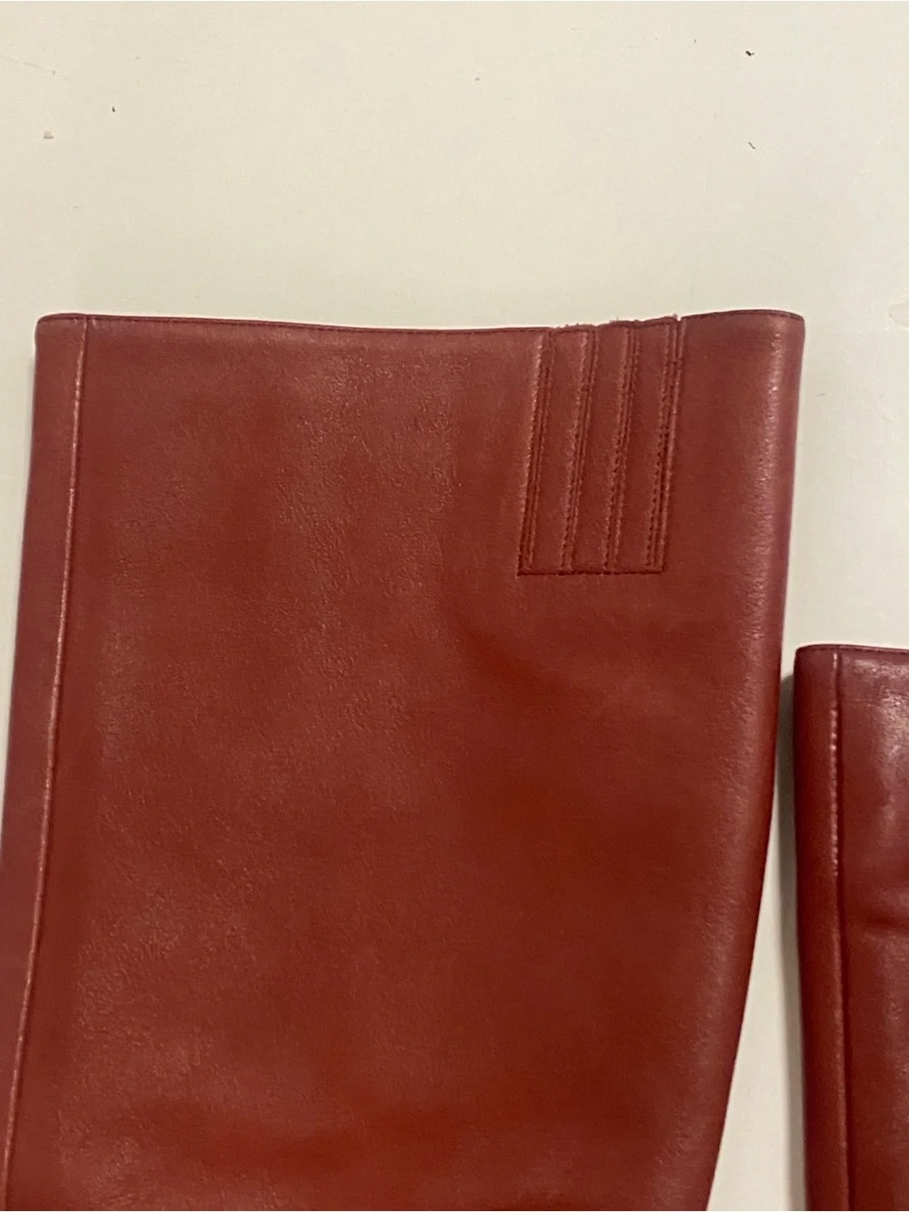 Michael Kors MK Pointed Toe Mid-Calf Leather Boots in Burgundy 6.5